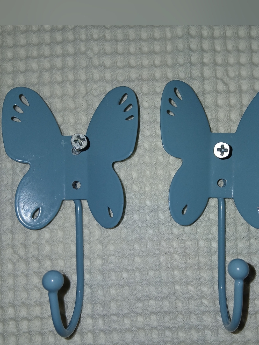 Blue Butterfly Wall Hooks - Set of 2